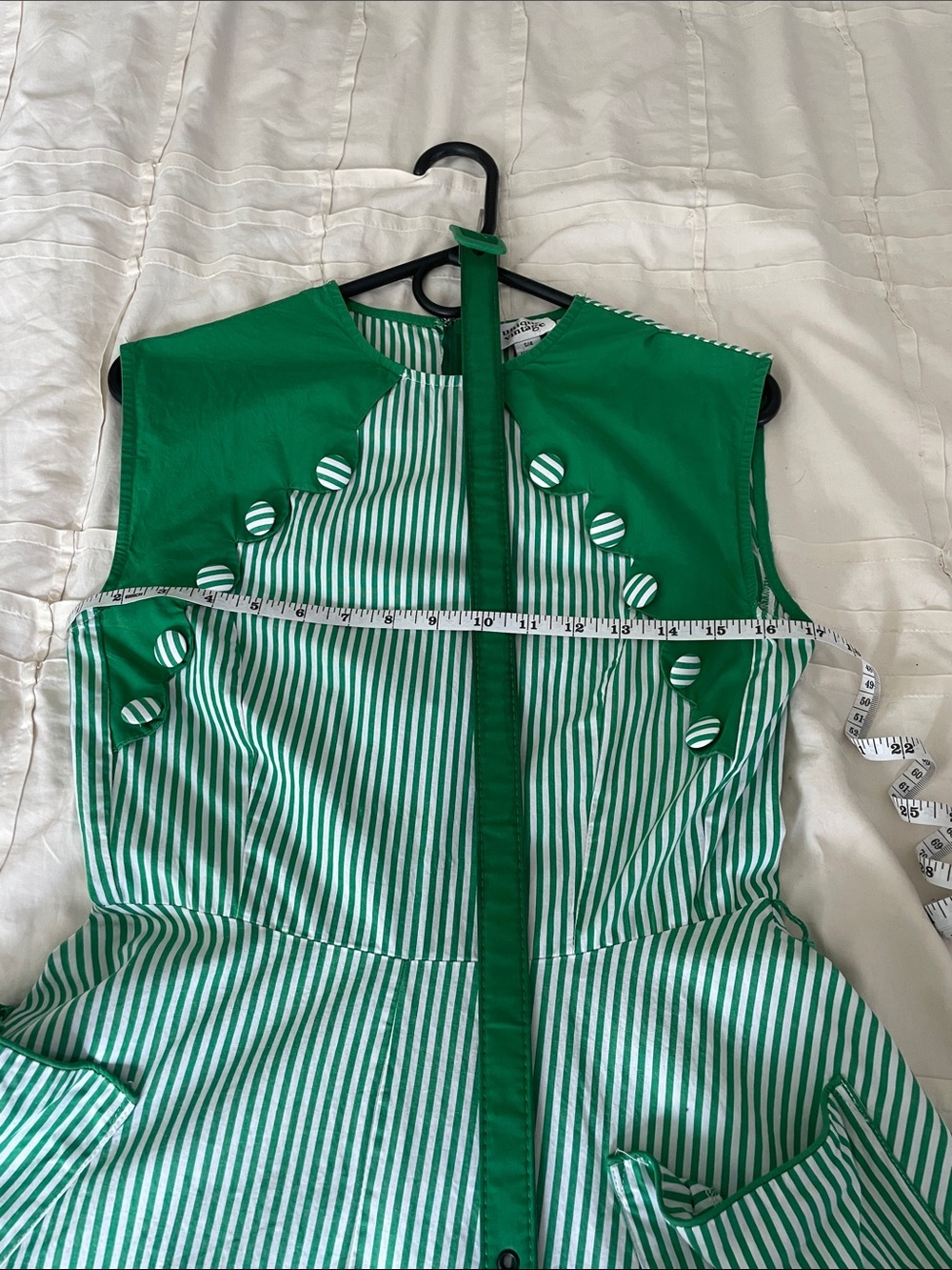 Unique Vintage Retro Dress with Belt size S - Picture 12 of 14